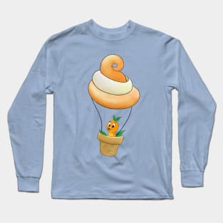 Little Orange Bird Citrus Swirl Hot Air Balloon Ride Long Sleeve T-Shirt